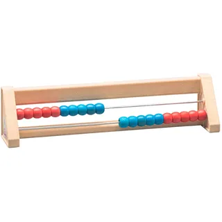 WISSNER® aktiv Lernen – 20er Rechenrahmen rot/blau aus RE-Wood, schadstofffrei, PEFC-Zertifiziert, Grundschule & Mathematikunterricht, hergestellt in Bensheim/Hessen/Deutschland