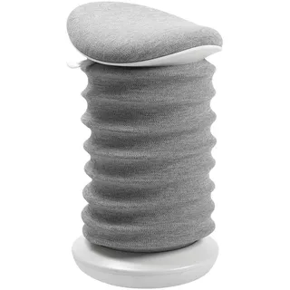 Topstar Bürohocker , Weiß, Hellgrau , Kunststoff, Textil , Uni , Bodenplatte , 37.5x53-64x36 cm , Made in Germany , Büromöbel, Bürostühle, Bürohocker