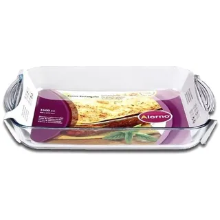 Backform Glas Rechteckig Kochen Aus Backofen Und Mikrowelle 3,5Lt 40x27cm Idea