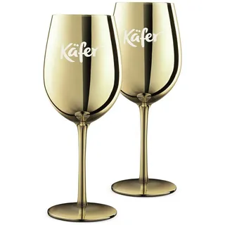 Käfer Cocktailglas , Goldfarben , Glas , 2-teilig , 600 ml , mundgeblasen , Gläser, Cocktailgläser