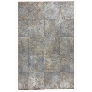 Vinylteppich, quadratisch, Tadi & Imperium, Metalloptik, Braun, industrielles und Elegantes Design, für Innendekoration, 100 x 100 cm