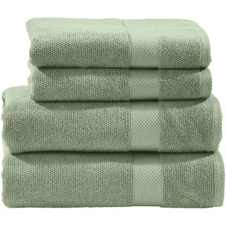 done.® Handtuch Set »Deluxe« Hotelqualität aus hochwertigem Zwirnfrottier, grün