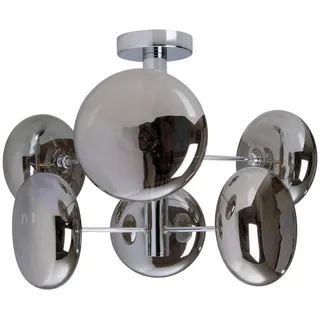 Näve Deckenleuchte , Chromfarben , Metall, Glas , 38 cm , Lampen & Leuchten, Leuchtenserien