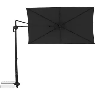 Doppler Ampelschirm , Anthrazit , Metall, Textil , 240x135 cm , 360° drehbar, höhenverstellbar, wetterbeständig, geeignet für Balkon , Sonnenschutz, Sonnenschirme