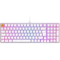 Glorious Gaming GMMK 2 Full Size (96%) – Mechanisches Gaming-Keyboard, Aluminiumrahmen, anpassbar, Doubleshot-Kappen, Fox Schalter, tastenweise RGB, Spanisch QWERTY Layout - Weiß