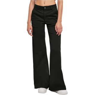 Urban Classics Damen TB5453-Ladies High Waist Wide Leg Chino Pants Hose, Black, 34