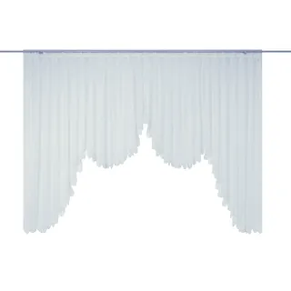 Wirth Elena Gardine geschwungen 300 x 125 cm weiß