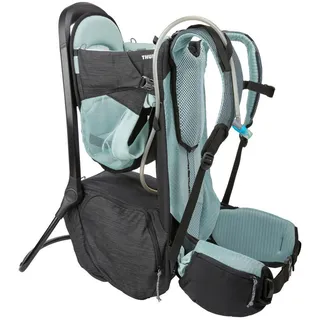 Thule Rückentrage , Schwarz, Pastellblau , Textil , 35x31x73 cm , unisex , UV 50+ , Sonnendach, Fußstütze , Baby on Tour, Babytragen & Tragetücher
