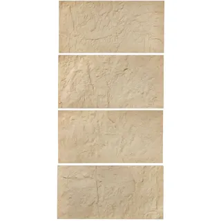 Vevor 3D-Wandpaneele, 4er-Set 120x60 cm PU-Naturstein-Imitat-Wandverkleidung, Wanddeko, 2,97 m2 Deckkraft, Inneneinrichtung für Decke, Schlafzimmer, Wohn- und Spielzimmer, Steingelb