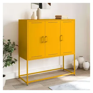 vidaXL Highboard Senfgelb 100,5x39x107 cm Stahl