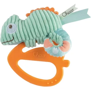 Chicco My Sweet Doudou Chameleon Spielzeug, hergestellt mit hochwertigen Stoffen, weicher Kunststoffring, beruhigend während der Zahnungszeit, Babyspielzeug, 3-18 Monate
