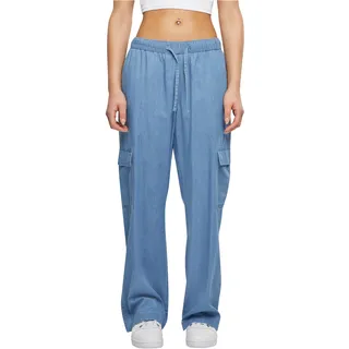 URBAN CLASSICS Light Denim Cargo Pants, Cargohose für Frauen, Baumwolle, Größen XS - 5XL