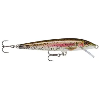 Rapala - Original Floater Angelköder - Angelzubehör aus Balsaholz - Süßwasser Spinnköder - Lauftiefe 0.9-1.5m - Fischköder 7cm, 4g - Hergestellt in Estland - Live Rainbow Trout