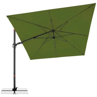 Doppler Ampelschirm , Grün , Metall, Textil , 280x280 cm , 360° drehbar, höhenverstellbar, stabile Strebegelenke, UV-beständig, wetterbeständig , Sonnenschutz, Sonnenschirme