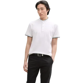 Tom Tailor Herren Piqué Poloshirt mit Stehkragen