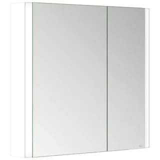 KEUCO SOMARIS Spiegelschrank Wandvorbau 2-türig, asymetrisch, 800mm, 14502512200, Farbe: Weiß Matt