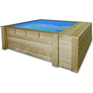 SET Anbauschacht zu Trend Holzpool | Minipool | Rechteck
