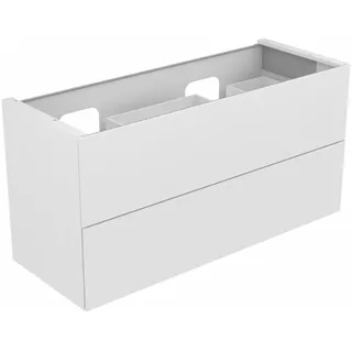 KEUCO EDITION 11 Waschtischunterschrank für Einbau-Doppelwaschtische, 2 Frontauszüge, mit LED-Beleuchtung, 1400x700x535mm, 31264390100, Korpus/Front: Anthrazit Struckturlack / Anthrazit Strukturlack
