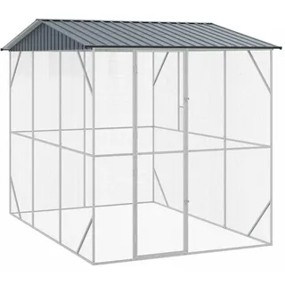 vidaXL Vogelkäfig Anthrazit 310 x 227 x 247 cm grau