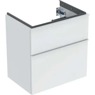 Geberit iCon Unterschrank für den Waschtisch, verkürzte Ausladung, 59,2x61,5x41,6 cm, 502307, 502.307.01.3, Farbe: Front/Korpus: weiß/lackiert matt, Griff: weiß/pulverbeschichtet matt