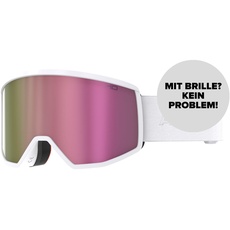 ATOMIC FOUR HD Skibrille - All Black - Skibrillen mit kontrastreichen Farben - Hochwertig verspiegelte Snowboardbrille - Brille mit Live Fit Rahmen - Skibrille mit großem Sichtfeld