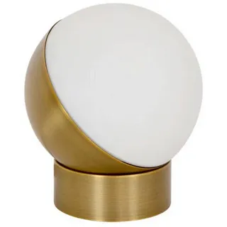 Tischleuchte , Messingfarben , rund , 15x15x17.5 cm , RoHS, Europäischer Sicherheitsstandard , Kippschalter , Lampen & Leuchten, Innenbeleuchtung, Tischlampen, Tischlampen