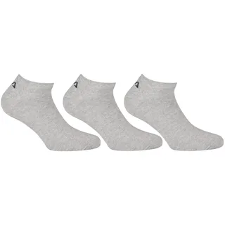 Sneakersocken FILA "Socken 3er Pack", Damen, Gr. 35-38, grau, Obermaterial: 75% Baumwolle CO. 23% Polyester PES. 2% Elasthan EL., Socken Sneakersocken