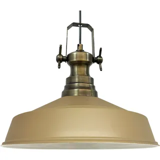 Pendelleuchte Asletl Hängelampe Industrial aus Metall Ø41 cm, Beige Pendelleuchte