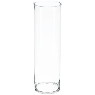 Atmosphera – Hohe zylindrische Vase – Transparent – ​​H 50 x D 15 cm – Glas – Für Blumen, Dekoration, Tischdekoration