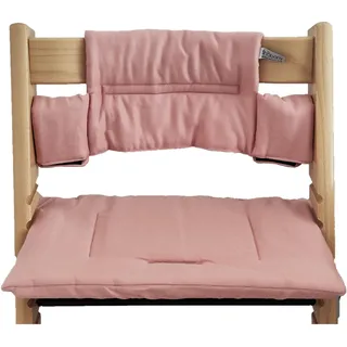 Shabany® Hochstuhl Sitzkissen 100% Bio Baumwolle | Classic Kissen Sitzbezug | Hochstuhlauflage | 2-teilig passend für Stokke Tripp Trapp Kinderhochstuhl |maschinenwaschbar | einfache Befestigung