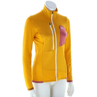 Ortovox Damen Fleece Grid Jacke (Größe M, orange)