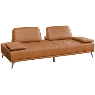 KAWOLA Schlafsofa Wiolo Leder cognac