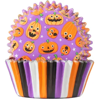 PME Halloween Folienbeschichtete Cupcake-Förmchen - Kürbisparty (60 Stück)