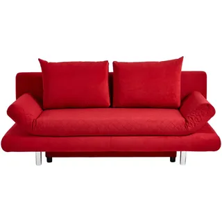 GUTMANN FACTORY Schlafsofa Rot Textil Uni , Füllung: Schaumstoff 194x73x91 cm Stoffauswahl Kinder- , Jugendzimmer, Jugendmöbel, Jugendsofas