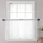 Voile Sheer White Küchen-Stufenvorhänge 106 7x61 Länge Fenstervorhänge Behandlung für Badezimmer/Wohnzimmer/Café/Keller Kurze Vorhang-Etagen Stangentasche 2 Stück