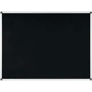 Bi-Office Filztafel Maya, Mit Aluminiumrahmen, Schwarze Filzoberfläche, Zum Gebrauch Mit Pinnnadeln, Pinnwand, 120 x 90 cm
