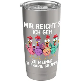 Mir Reichts Ich Geh Zu Meiner Therapie Gruppe Hühner Doppelwandiger Edelstahl-Thermobecher