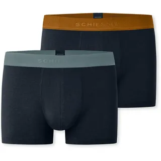 Lange Unterhose SCHIESSER "95/5 Multipacks", Herren, Gr. 9, sortiert 12, Single Jersey, Obermaterial: 95% Baumwolle, 5% Elasthan, eng, Unterhosen Lange Unterhose, mit farblich abgesetztem, sportlichem Logo-Webgummibund