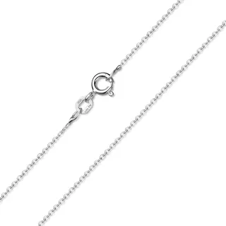 Feine Damen Halskette aus 925 Sterling Silber 1mm breit 40-60cm K63 | Halskette ohne Anhänger Ankerkette Made in Germany von MATERIA by Matthias Wagner