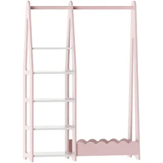 [en.casa] Kindergarderobe Vestnes Rosa/Weiß Holzwerkstoff