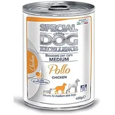 Lecks 6 Stück Hunde Medium Huhn Special Dog Excellence 400 g x 6 100% italienisch