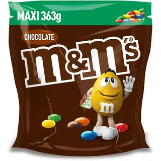 M&M’s Chocolate, Knackige Schokolinsen mit bunter Zuckerhülle als Süßigkeiten, Schokolade zum Teilen, 1 x 363 g, Snacks für Weihnachten oder als Adventskalender Süßigkeiten