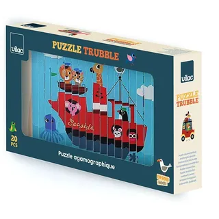 Puzzle Agamographique aus Holz Die Transportwesen Von Ingela Arrhenius - Vilac