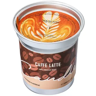 M&SENSE Duftkerzen Coffee, 350g Latte Kaffee Kerze, Herbst Kerze Brenndauer bis 73 Std. Vegan Natürliche Sojakerze, Duftkerze mit Kaffee Kaffeeliebhaber, Männer, Frauen