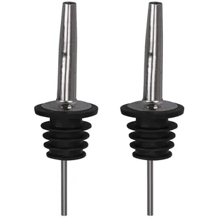 Galileo Casa 2192479 Flaschenkopf-Set, Edelstahl, Kunststoff, silberfarben, 2 Stück