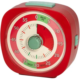 FILIUS zeitdesign Kurzzeitmesser Eieruhr,Küche,Küchentimer,Küchenaccessoires,bis 59 Minuten einstellbar, rot