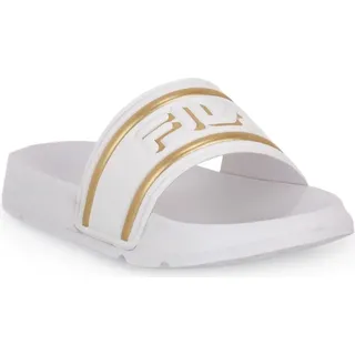 Fila Damen Badeschuhe Badelatschen Badeschlappen Slipper Morro Bay, Farbe:Weiß, Artikel:-13069 white gold, Schuhgröße:EUR 40 - Weiß