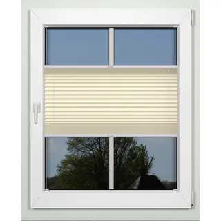 indeko Plissee »superior« verdunkelnd energiesparend mit Bohren verspannt nach Maß, beige