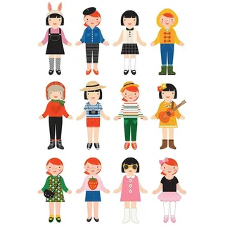 Petit Collage Friends Bestes Magnetisches Anziehspiel - Multicolor - One Size