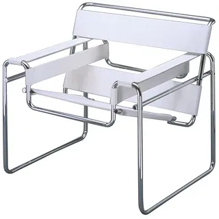 Sessel Wassily Knoll International weiß, Designer Marcel Breuer, 79x74x70 cm